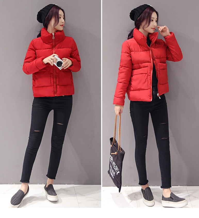 Thick Warm  Cotton padded Parkas Jacket