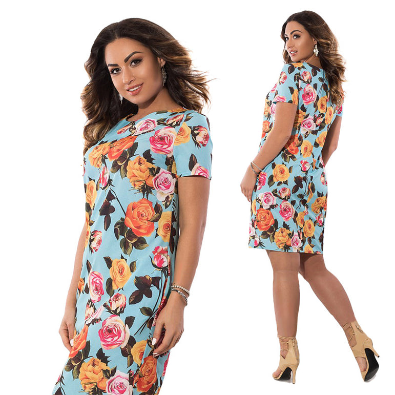 Floral Pencil Women Midi Dress