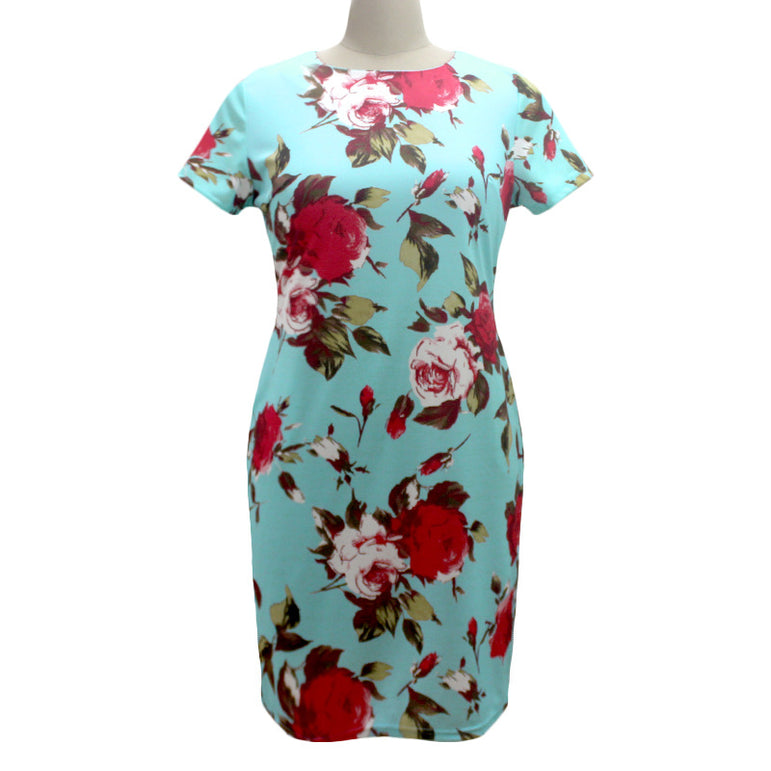 Floral Pencil Women Midi Dress