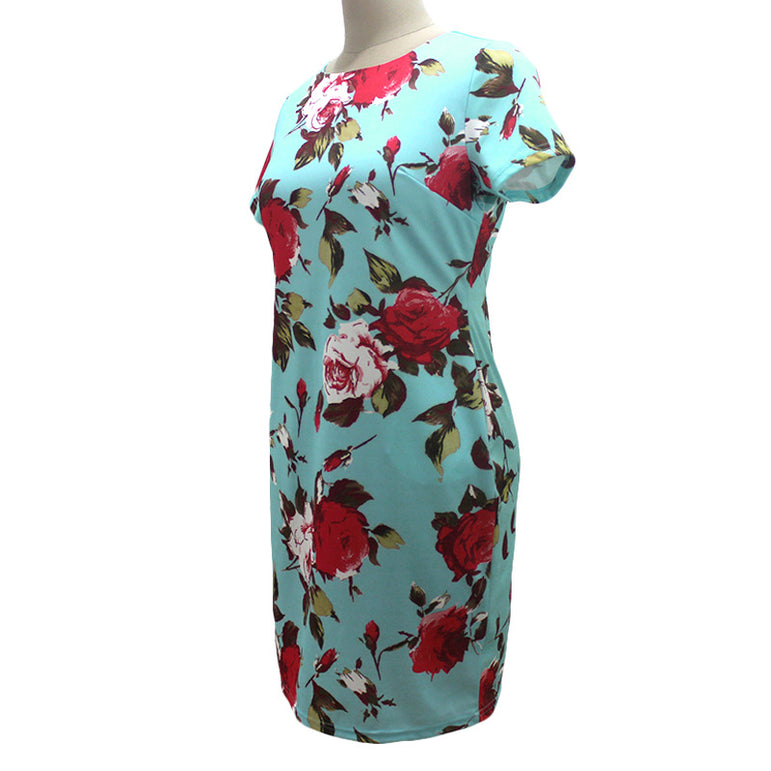 Floral Pencil Women Midi Dress