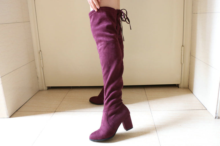 Over The Knee Square High Heel Women Boots