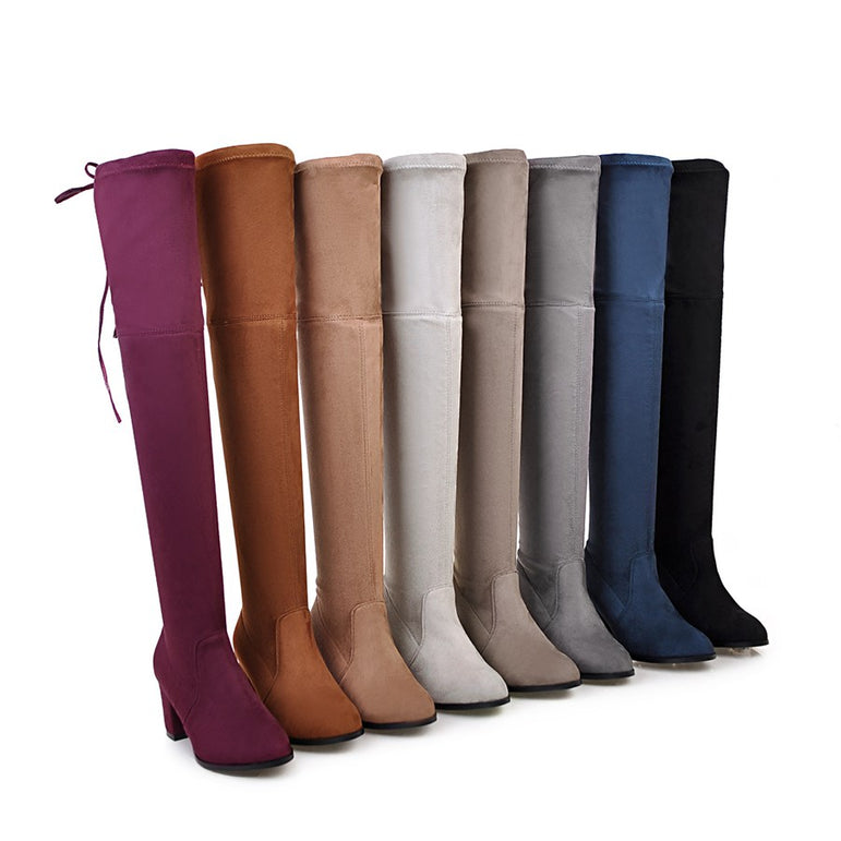 Over The Knee Square High Heel Women Boots