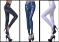 High Elastic Waist Leather Pants