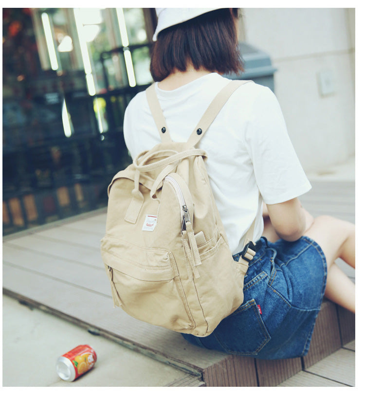 Casual Canvas Shoulder Women Backpack