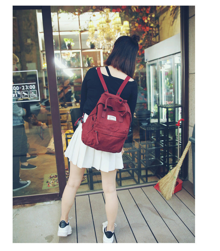 Casual Canvas Shoulder Women Backpack