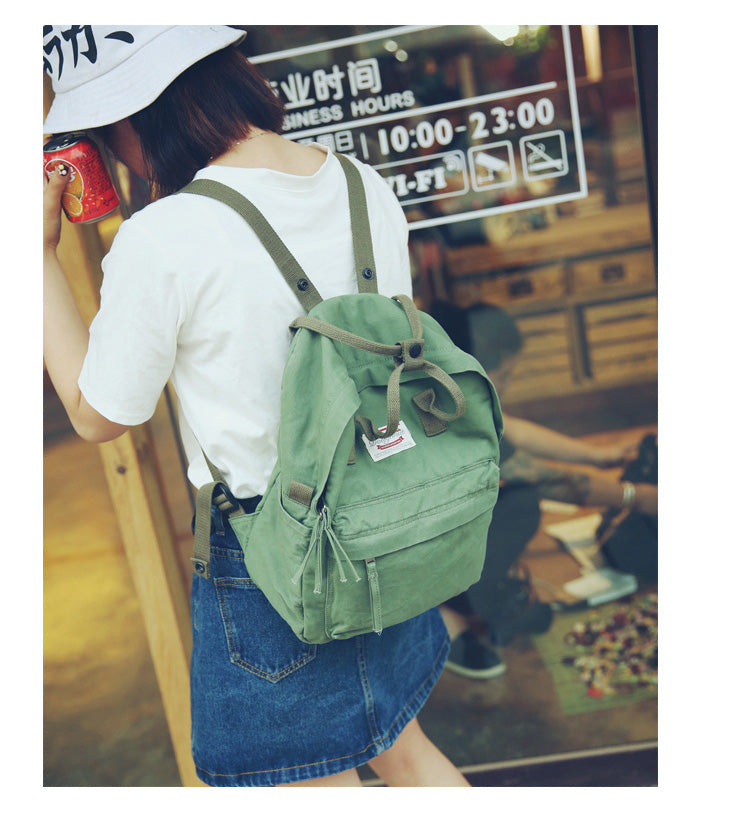 Casual Canvas Shoulder Women Backpack