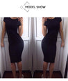 Casual Slim Bodycon Tunic Crew Neck Dress