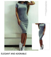 Casual Slim Bodycon Tunic Crew Neck Dress