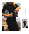 Casual Slim Bodycon Tunic Crew Neck Dress