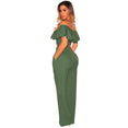 Backless Women Wide Loose Ruffled Jumpsuits