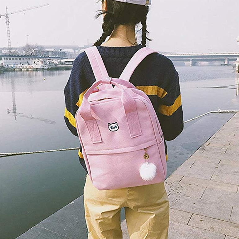 Canvas Kawaii Women Backpack