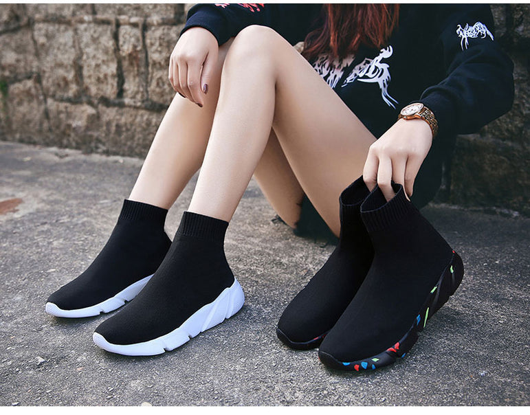 Casual Elasticity Breathable Ankle Boot Sneakers