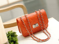 Leather Chain Lozenge Shoulder Handbags