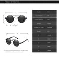 Luxury Popular Metal Retro Round Steampunk Sunglasses