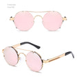 Luxury Popular Metal Retro Round Steampunk Sunglasses