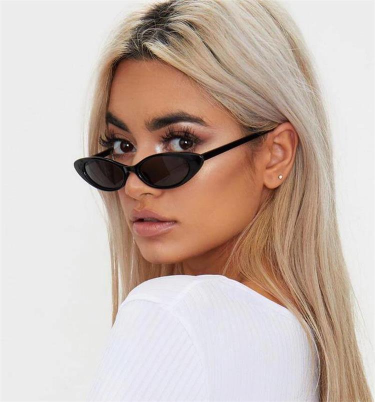 Retro Cat Eye Clear Lens Oval Sunglasses