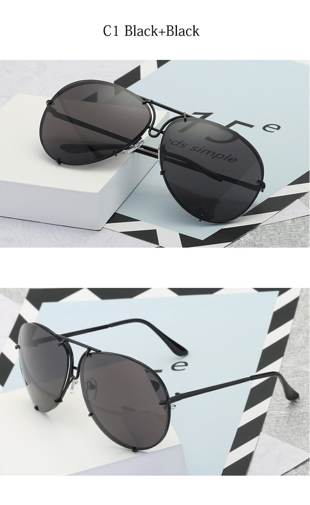 Luxury Pilot Silver Mirror Sunglasses