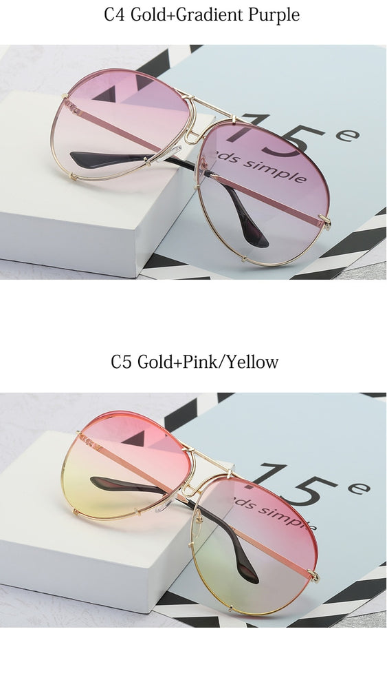 Luxury Pilot Silver Mirror Sunglasses