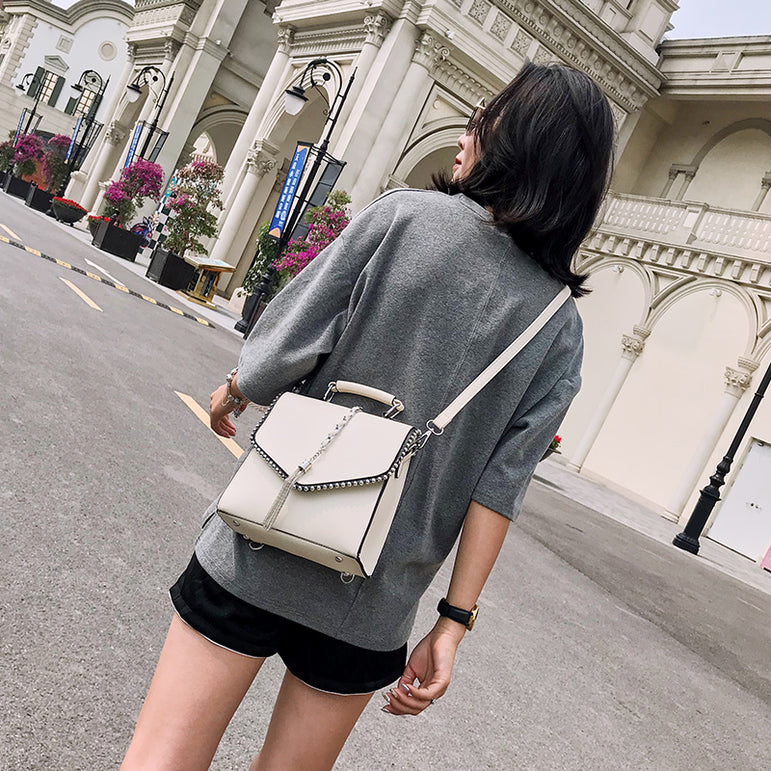 Leather Tassel Shoulder Backpacks