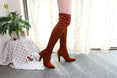 Slip on Over The Knee Thin High Heel Pointed Toe Boots