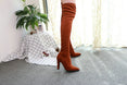 Slip on Over The Knee Thin High Heel Pointed Toe Boots