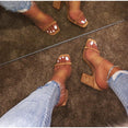 Thick Heel Women Transparent Sandals