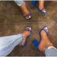 Thick Heel Women Transparent Sandals