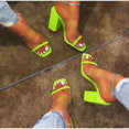 Thick Heel Women Transparent Sandals