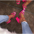 Thick Heel Women Transparent Sandals