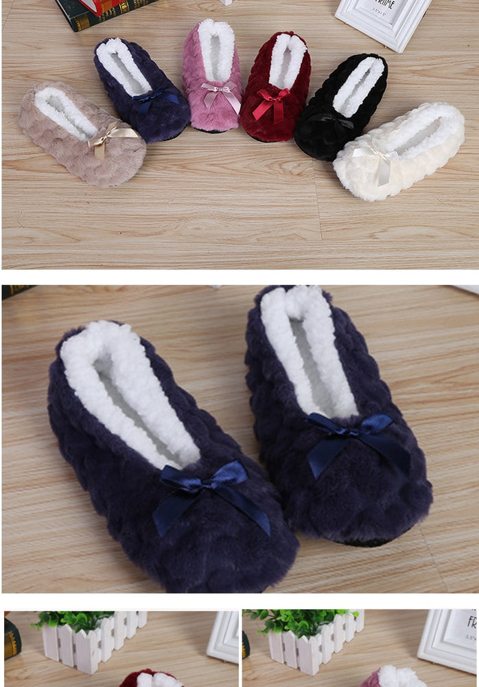 New Cute Indoor Home Warm Soft Plush Slippers