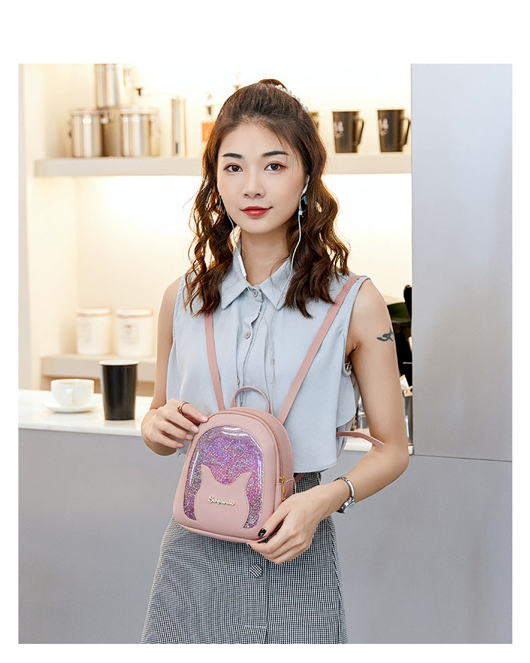 Mini Soft Leather Multi-Function Women Backpack