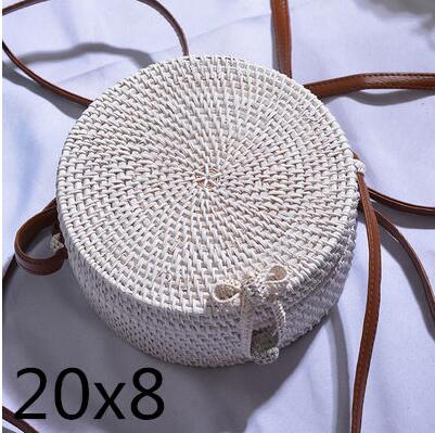 Crossbody Round Straw Shoulder Messenger Handmade HandBags