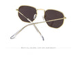 Square Polygon Clear Vintage Metal Sunglasses