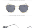 Square Polygon Clear Vintage Metal Sunglasses