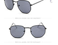 Square Polygon Clear Vintage Metal Sunglasses