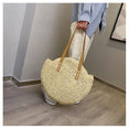 Casual Rattan Women Shoulder Circle Straw Handbags