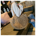 Casual Rattan Women Shoulder Circle Straw Handbags