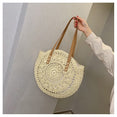 Casual Rattan Women Shoulder Circle Straw Handbags