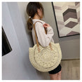 Casual Rattan Women Shoulder Circle Straw Handbags