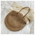 Casual Rattan Women Shoulder Circle Straw Handbags