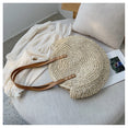 Casual Rattan Women Shoulder Circle Straw Handbags