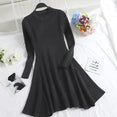 Casual Women Long Sleeve A Line Mini Dress