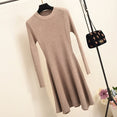 Casual Women Long Sleeve A Line Mini Dress