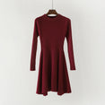 Casual Women Long Sleeve A Line Mini Dress