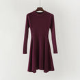 Casual Women Long Sleeve A Line Mini Dress