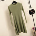 Casual Women Long Sleeve A Line Mini Dress