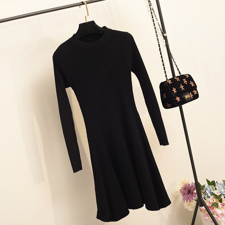 Casual Women Long Sleeve A Line Mini Dress