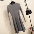 Casual Women Long Sleeve A Line Mini Dress