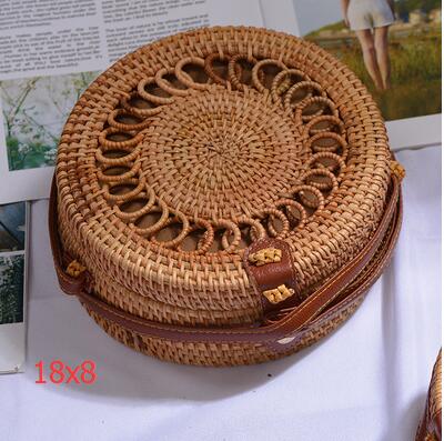 Crossbody Round Straw Shoulder Messenger Handmade HandBags