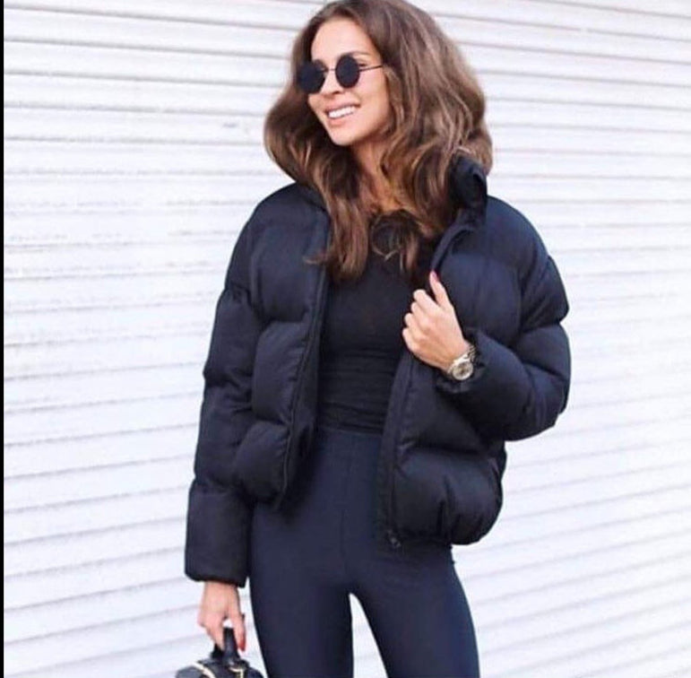 Collar Oversized Bubble Coat Short Jacket